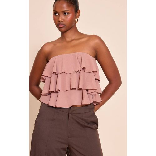 Bandeau En Mousseline À Détail Volant | Taille 42 - PrettyLittleThing - Modalova