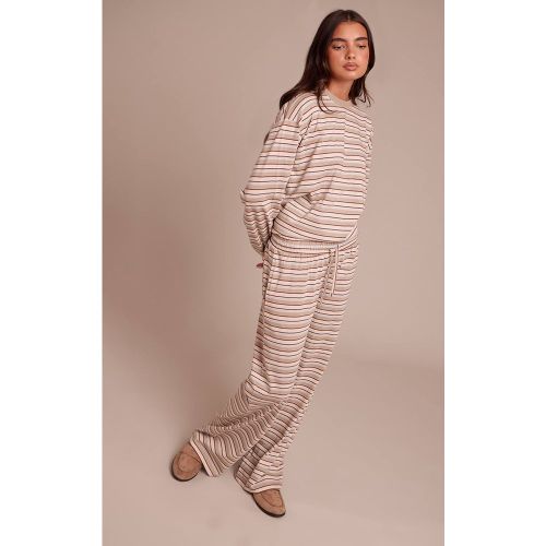 Pantalon Large À Rayures Avec Cordon De Serrage | Taille 42 - PrettyLittleThing - Modalova