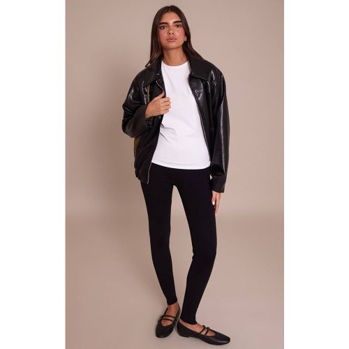 Black Leggings En Maille | Taille XL - PrettyLittleThing - Modalova