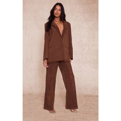 Pantalon Taille Mi-haute Effet Croco Gaufré | Taille 42 - PrettyLittleThing - Modalova