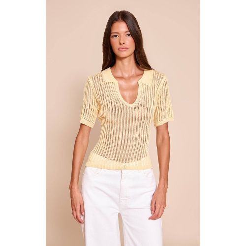Lemon Haut Polo En Maille À Col V | Taille XS - PrettyLittleThing - Modalova