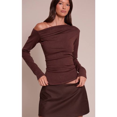 Haut Tricoté Asymétrique | Taille XS - PrettyLittleThing - Modalova