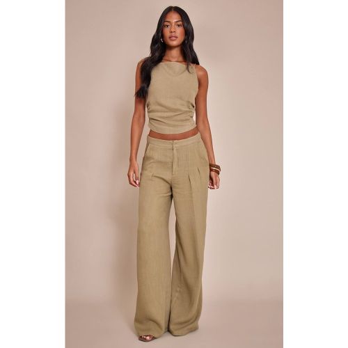 Green Ensemble Coordonné Pantalon Plissé Texturé Sauge Tall | Taille 42 - PrettyLittleThing - Modalova