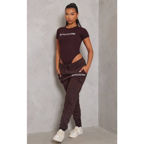 Chocolate Brown Joggers Taille Haute Avec Revers | Taille XS - PrettyLittleThing - Modalova