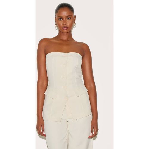 Cream Ensemble Coordonné Haut Tissé Ajusté Premium | Taille 32 - PrettyLittleThing - Modalova