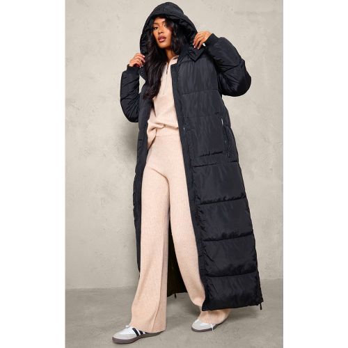 Black Manteau Doudoune Long Maxi À Casynthétiqueche Tall | Taille 42 - PrettyLittleThing - Modalova