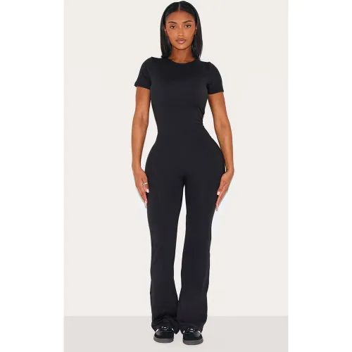 Black Combinaison Moulante À Manches Courtes Shape | Taille XS - PrettyLittleThing - Modalova