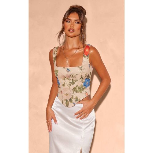 Multi Corset À Imprimé Fleuri | Taille 42 - PrettyLittleThing - Modalova