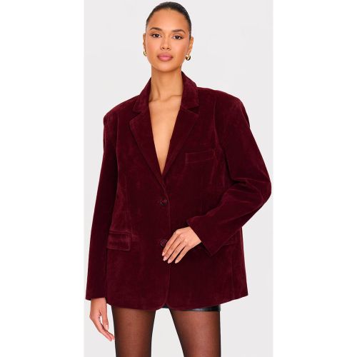 Burgundy Blazer Long En Synthétique | Taille 32 - PrettyLittleThing - Modalova
