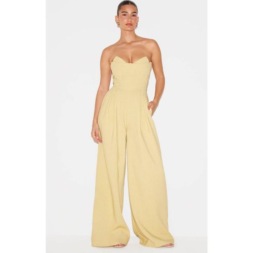 Combinaison Pantalon Large Ajustée PLT Label Avec Détail Bustier Corset | Taille 32 - PrettyLittleThing - Modalova