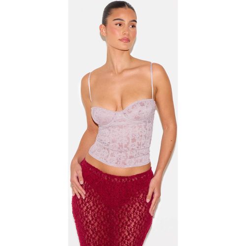 Corset Long À Bretelles Spaghetti En Dentelle | Taille 42 - PrettyLittleThing - Modalova