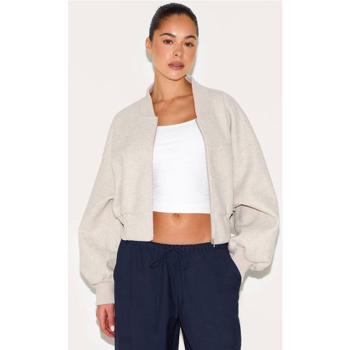 Stone Veste Bomber Courte À Manches Froncées | Taille XS - PrettyLittleThing - Modalova