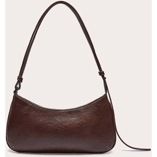 Brown Sac Baguette Texturé En Synthétique Pour L'épaule - PrettyLittleThing - Modalova