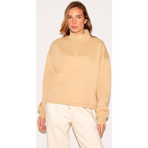 Sweatshirt À Zip Quart Et Ourlet À Cordon | Taille XS - PrettyLittleThing - Modalova