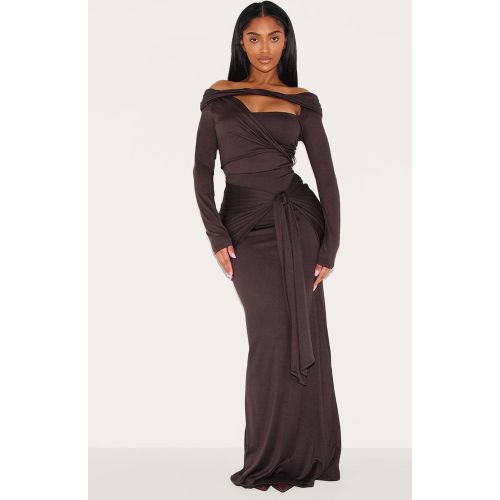 Jupe Maxi Drapée Enveloppante Super Douce Shape | Taille 42 - PrettyLittleThing - Modalova