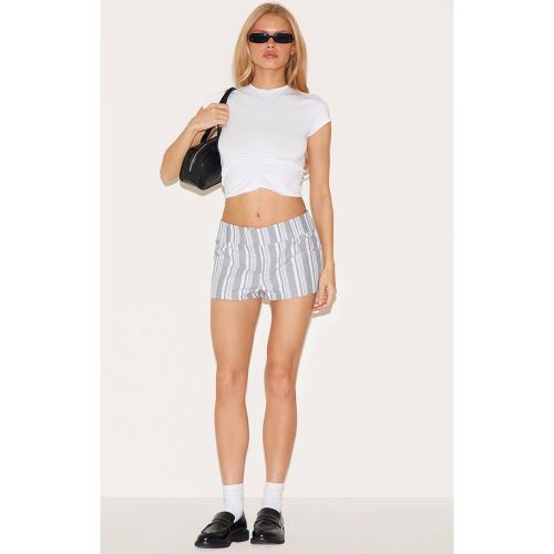 Short Mini Tissé À Fines Rayures | Taille 42 - PrettyLittleThing - Modalova