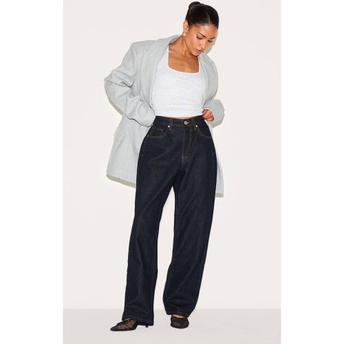 Dark Indigo Jean Droit Taille Haute Petite | Taille 32 - PrettyLittleThing - Modalova