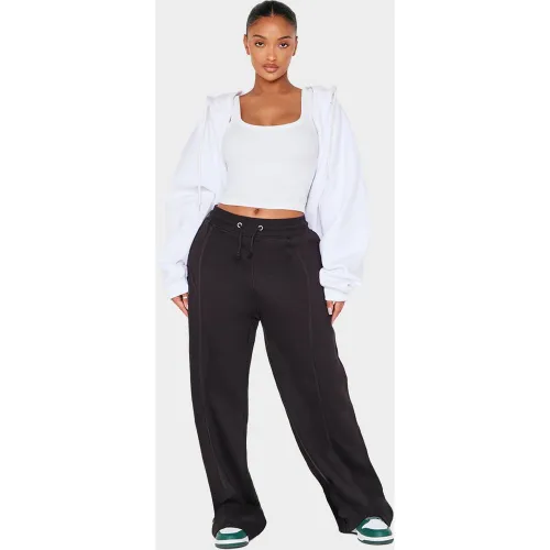 Jogger Shape Taille Haute À Jambes Larges Avec Bandes | Taille 42 - PrettyLittleThing - Modalova