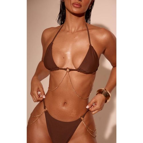 Bas De Bikini Thong Avec Chaîne Décorative | Taille 44 - PrettyLittleThing - Modalova