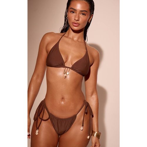 Haut De Bikini Triangle Avec Ornement De Breloques | Taille 42 - PrettyLittleThing - Modalova