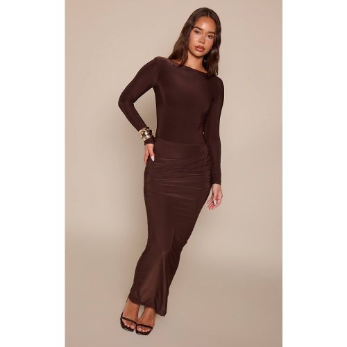 Jupe Mi-longue En Tissu Fluide Avec Détail Froncé | Taille 36 - PrettyLittleThing - Modalova