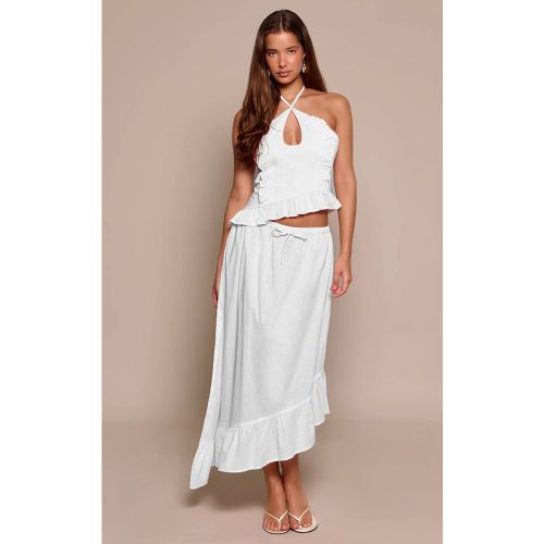 White Jupe Longue Étagée À Volants Coordonnée | Taille 32 - PrettyLittleThing - Modalova