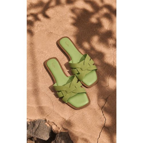 Green Sandales Mules À Brides Multiples En Synthétique | Taille 31 - PrettyLittleThing - Modalova