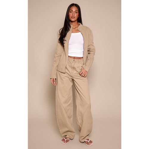 Jean Barrel Tall Avec Détails De Coutures | Taille 42 - PrettyLittleThing - Modalova