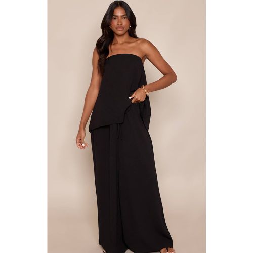 Black Ensemble Coordonné Pantalon Large En Tissu Gaze | Taille 32 - PrettyLittleThing - Modalova