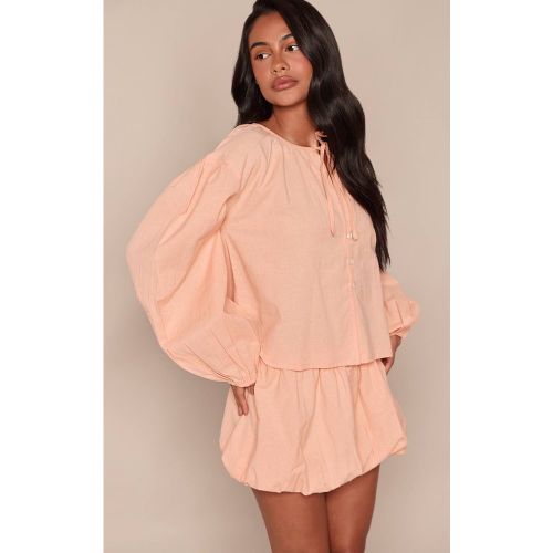 Ensemble Coordonné Blouse Pêche En Coton À Manches Longues | Taille 42 - PrettyLittleThing - Modalova