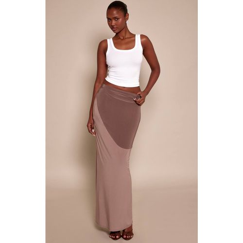 Jupe Longue Fluide À Empiècements Contrastés | Taille 42 - PrettyLittleThing - Modalova