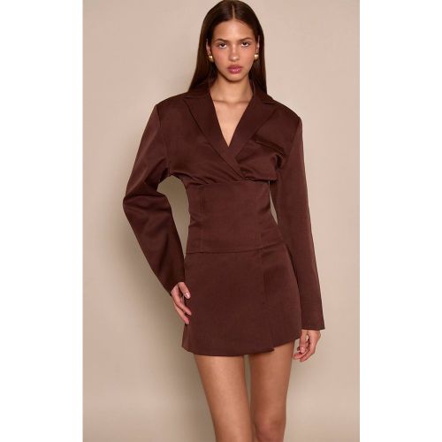 Robe Blazer À Superposition Corset Baleiné Ajusté En Tissu Tissé | Taille 42 - PrettyLittleThing - Modalova