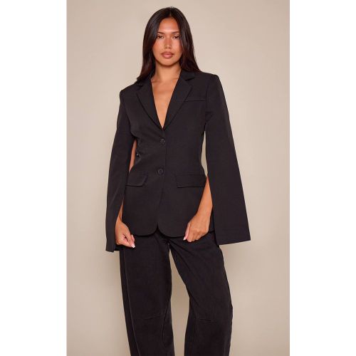 Black Blazer Taille Cintrée À Manches Cape | Taille 42 - PrettyLittleThing - Modalova