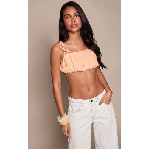 Peach Top Court À Bretelles Nouées En Coton | Taille 42 - PrettyLittleThing - Modalova