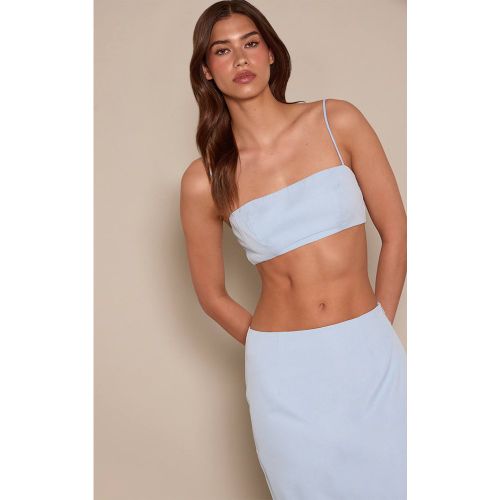 Blue Haut Bralette Tissé À Bretelles Ensemble Coordonné | Taille 42 - PrettyLittleThing - Modalova
