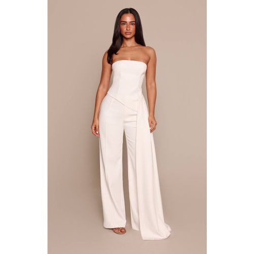 White Haut Ajusté Tissé Avec Détail Drapé Latéral Taille Petite Ensemble Coordonné | Taille 42 - PrettyLittleThing - Modalova