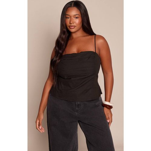 Black Ensemble Grande Taille Top À Bretelles Texturé Avec Détails De Panneaux Tissés | Taille 44 - PrettyLittleThing - Modalova
