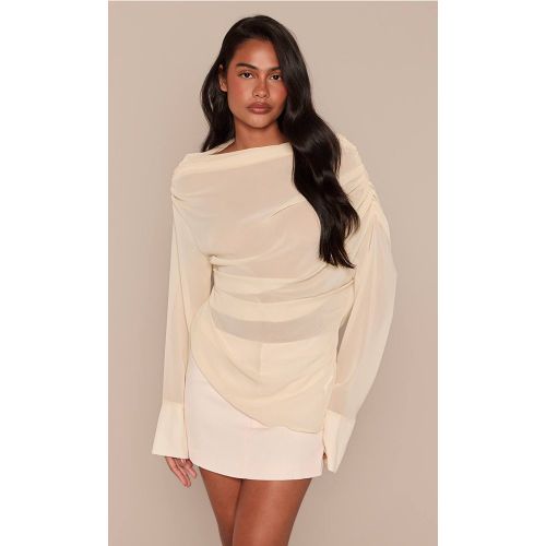 Lemon Haut Drapé En Mousseline | Taille 42 - PrettyLittleThing - Modalova