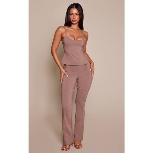 Pantalon Évasé Petite Avec Détails De Coutures En Tissu Extensible | Taille 34 - PrettyLittleThing - Modalova