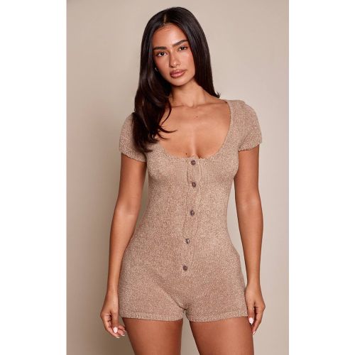 Combi-short En Maille Duveteuse Petite | Taille Small - PrettyLittleThing - Modalova
