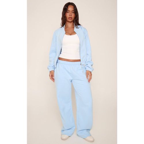 Light Blue Pantalon De Jogging Droit En Molleton De Coton | Taille XS - PrettyLittleThing - Modalova