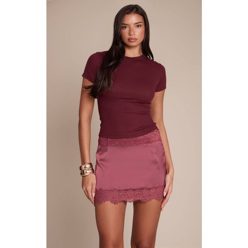 Plum Mini-jupe À Double Bordure En Dentelle | Taille 42 - PrettyLittleThing - Modalova