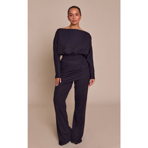 Black Pantalon Shape À Devant Croisé En Tissu Doux Au Toucher | Taille XS - PrettyLittleThing - Modalova