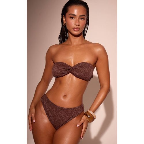 Haut De Bikini Bandeau Texturé Pour La Baignade | Taille 44 - PrettyLittleThing - Modalova