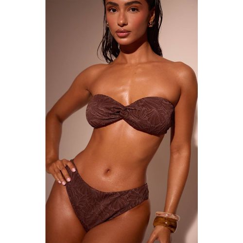 Bas De Bikini Tanga Taille Haute Texturé Pour La Natation | Taille 32 - PrettyLittleThing - Modalova