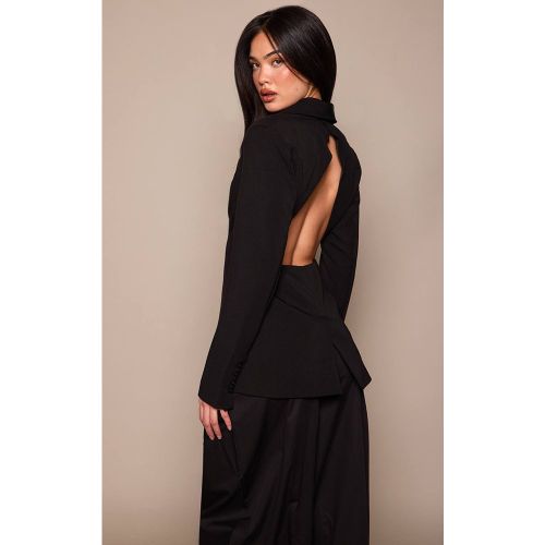 Black Blazer Ajusté Dos Nu | Taille 42 - PrettyLittleThing - Modalova