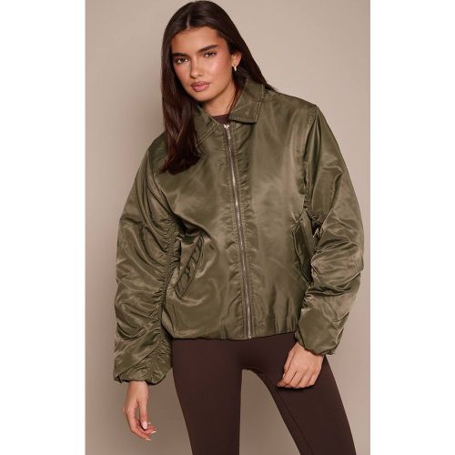 Olive Veste Bomber Oversize À Manches Cocon | Taille XS - PrettyLittleThing - Modalova