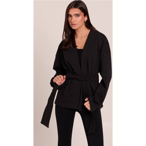 Veste De Yoga En Interlock Avec Lien À Nouer À La Taille | Taille XS - PrettyLittleThing - Modalova