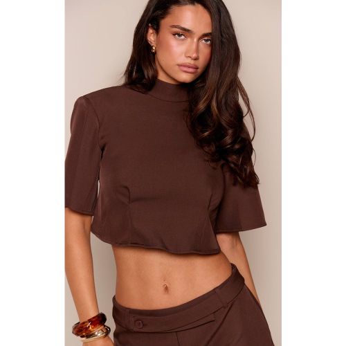 Haut Col Rond Dos Ouvert Ensemble Coordonné | Taille 42 - PrettyLittleThing - Modalova