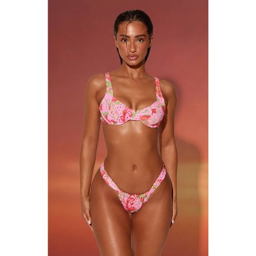 Pink Haut De Bikini À Armatures Imprimé Cachemire | Taille 42 - PrettyLittleThing - Modalova
